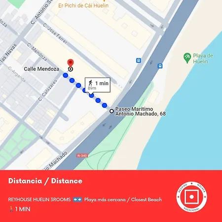 Reyhouse Huelin 3rooms Cerca De La Playa Con Ac Apartament